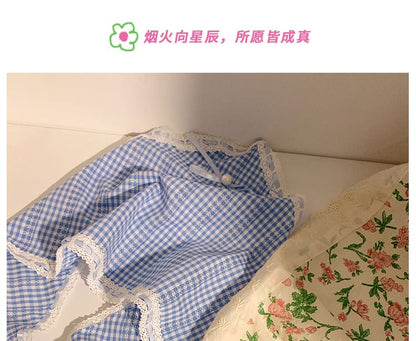 Lace Headkerchief Scrunchie Set Trim Print / FashionChic