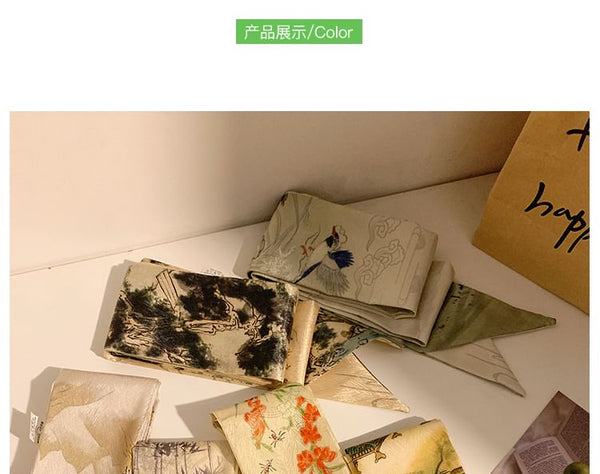 Scarf Tie Hair Print Narrow FashionChic