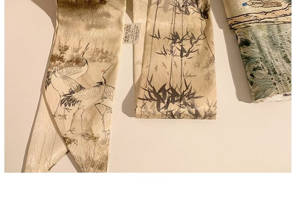 Scarf Tie Hair Print Narrow FashionChic