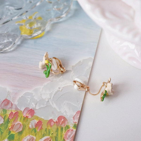 Alloy Floral Earring Stud Butterfly / FashionChic