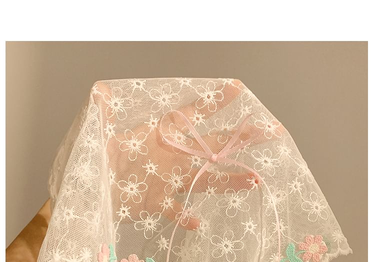 Bandana Embroidered Flower Lace FashionChic