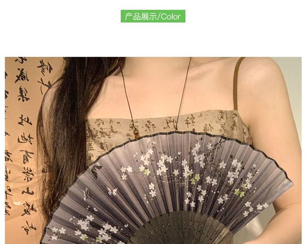 Designs) Hand Print Fan Foldable (Various Bamboo FashionChic