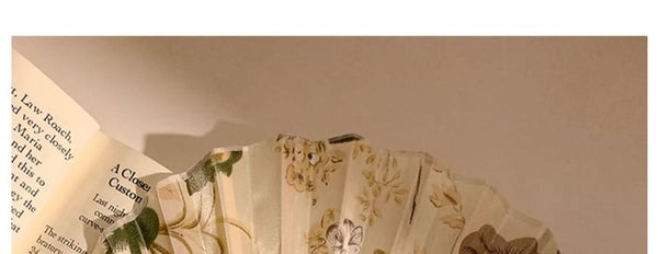 Designs) Hand Print Fan Foldable (Various Bamboo FashionChic