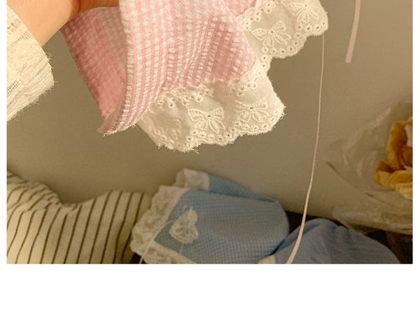 Lace Designs) Trim (Various Plaid Headband Bandana FashionChic