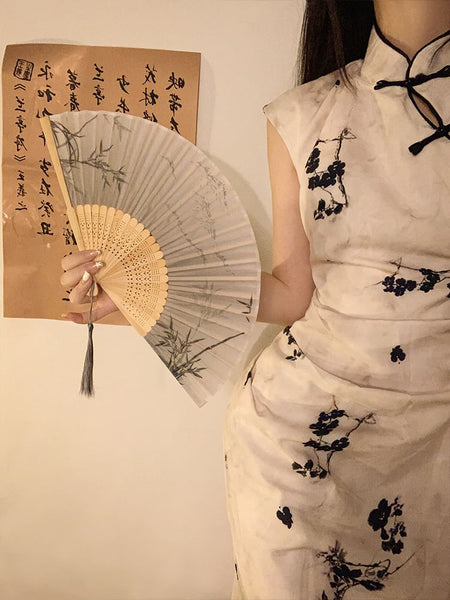 Bamboo Fan Hand Designs) (Various Print Foldable FashionChic