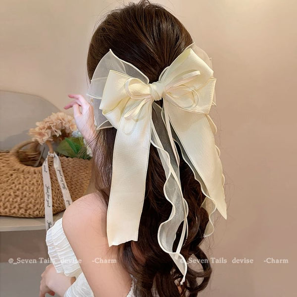 Clip Hair Organza Bow FashionChic