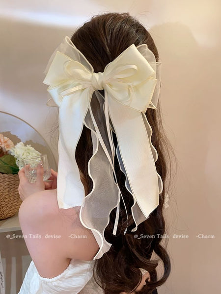 Clip Hair Organza Bow FashionChic