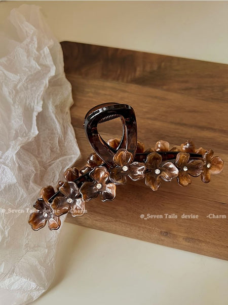 Floral Hair Claw Rhinestone FashionChic