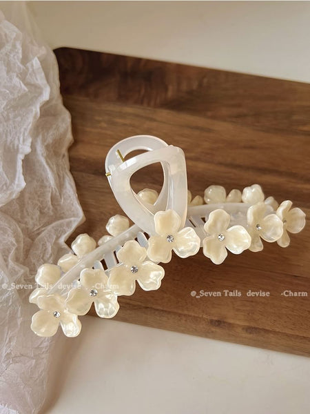 Floral Hair Claw Rhinestone FashionChic