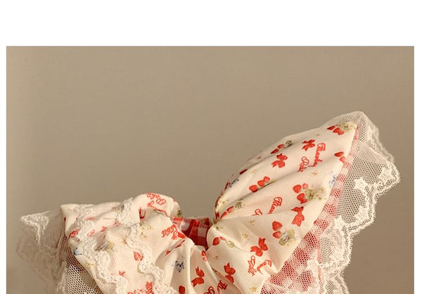 Floral Trim Lace Designs) Cherry Scrunchie / Bandana (Various FashionChic