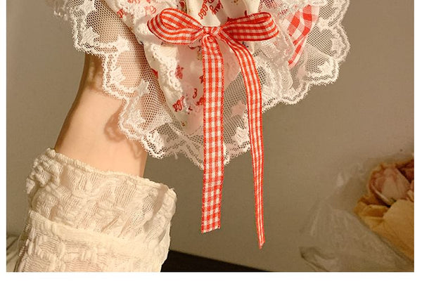 Floral Trim Lace Designs) Cherry Scrunchie / Bandana (Various FashionChic
