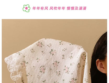 Designs) Trim Floral / Lace Scrunchie Bandana (Various FashionChic