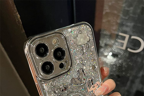 Heart Strap Set Case Mirrored Phone / FashionChic