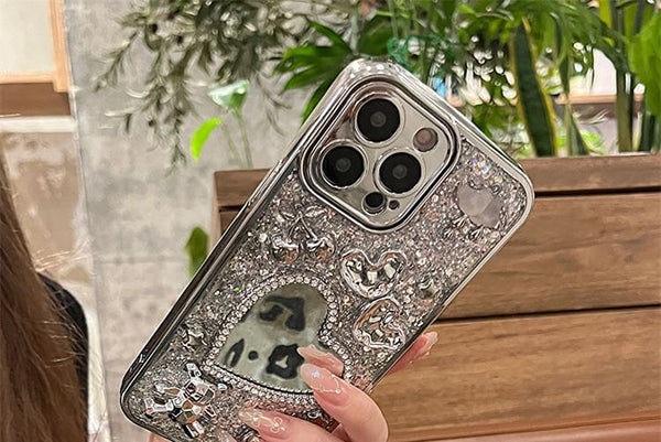 Heart Strap Set Case Mirrored Phone / FashionChic