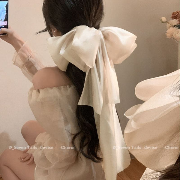 Fabric Clip Hair Bow FashionChic