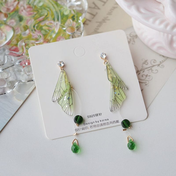 Alloy Butterfly Crystal Earring Faux Dangle FashionChic
