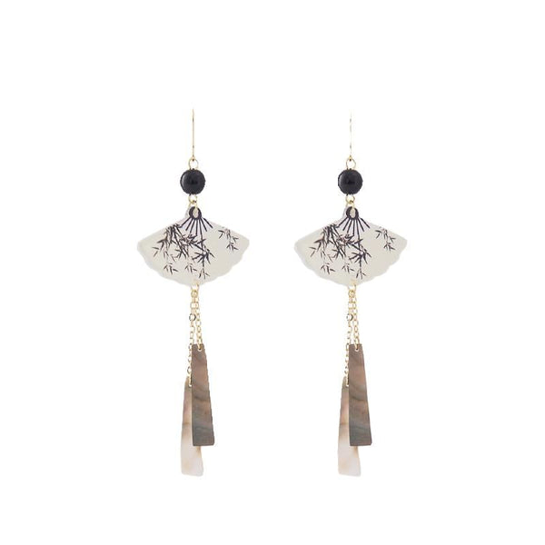 Earring Fan Dangle Alloy FashionChic