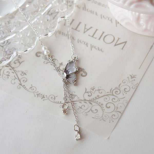 Alloy Pendant Butterfly Necklace FashionChic