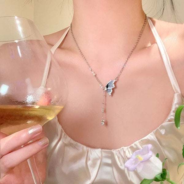 Alloy Pendant Butterfly Necklace FashionChic