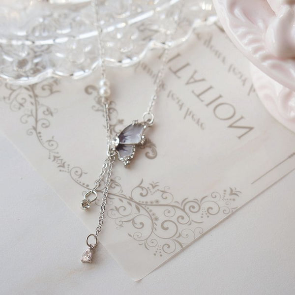 Alloy Pendant Butterfly Necklace FashionChic