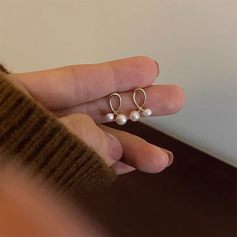Earring Faux Pearl Stud FashionChic