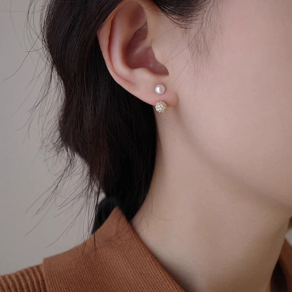 Jacket Faux Rhinestone Pearl Ear FashionChic