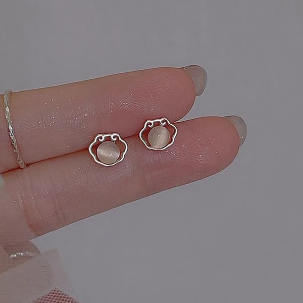 Earring Cat Stud Eye Stone FashionChic