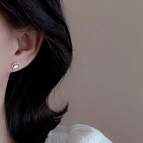 Earring Cat Stud Eye Stone FashionChic