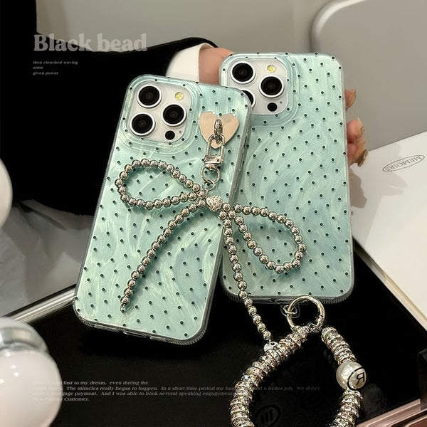 / Phone Case Dot Charm Set Strap Polka FashionChic