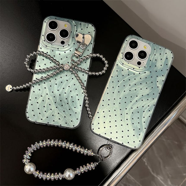 / Phone Case Dot Charm Set Strap Polka FashionChic