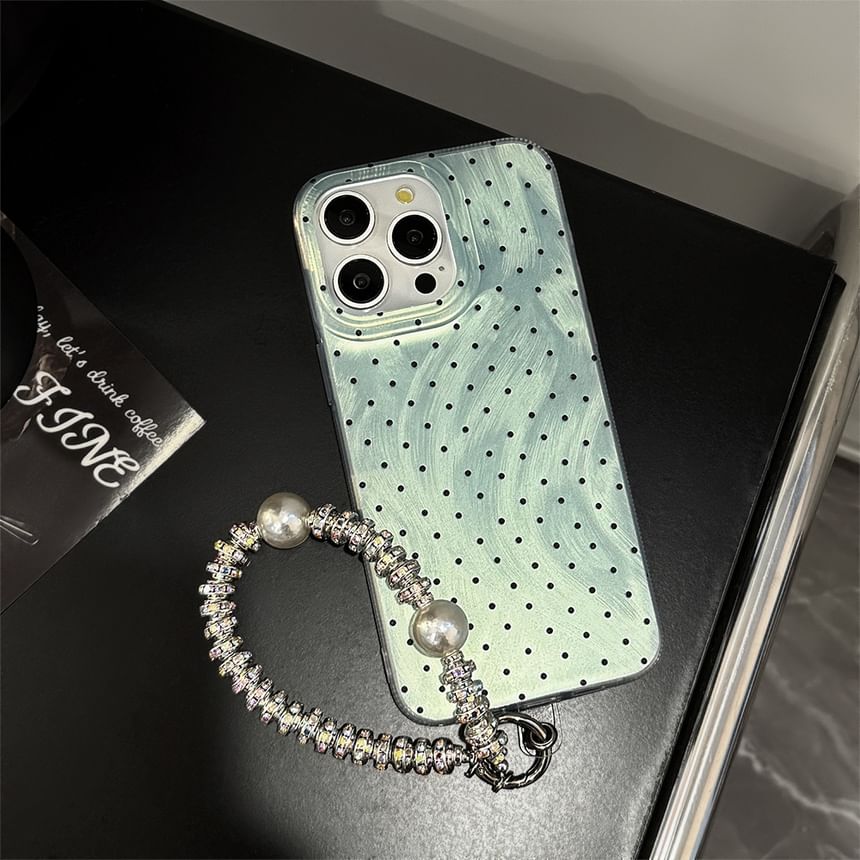 / Phone Case Dot Charm Set Strap Polka FashionChic
