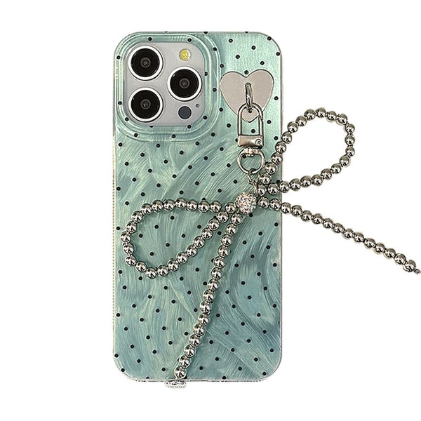 / Phone Case Dot Charm Set Strap Polka FashionChic