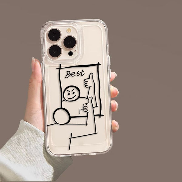 Mirrored Case Cartoon Phone FashionChic