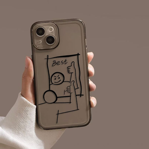 Mirrored Case Cartoon Phone FashionChic