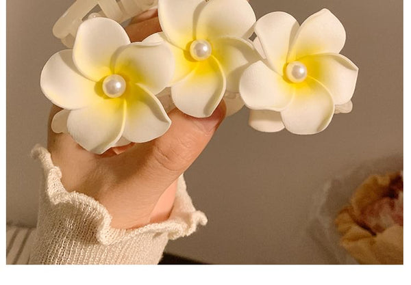 (Various Fabric Clips Clip Hair Floral Set Claw Tie / Designs) FashionChic