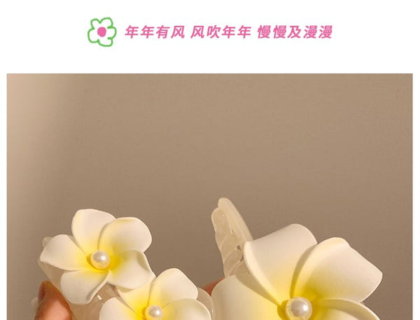 (Various Fabric Clips Clip Hair Floral Set Claw Tie / Designs) FashionChic