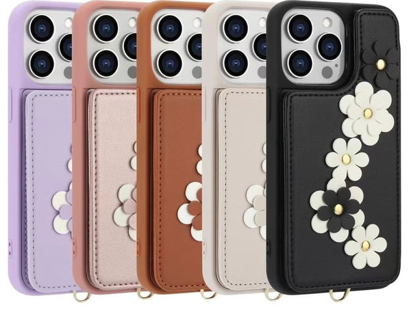 Leather Faux Phone Floral Case FashionChic