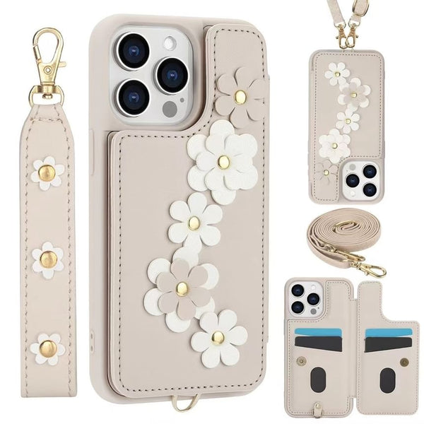 Leather Faux Phone Floral Case FashionChic