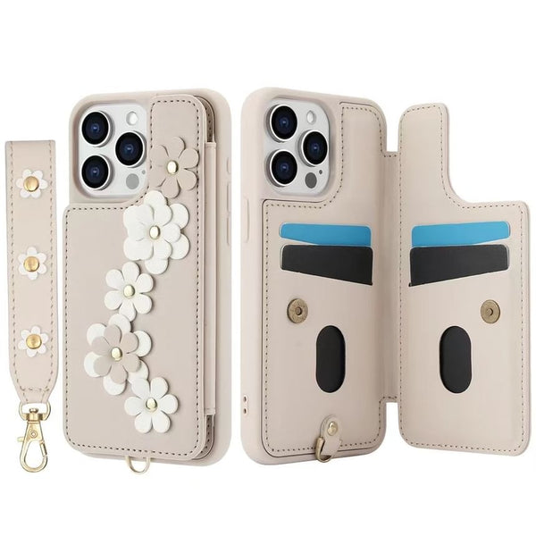 Leather Faux Phone Floral Case FashionChic