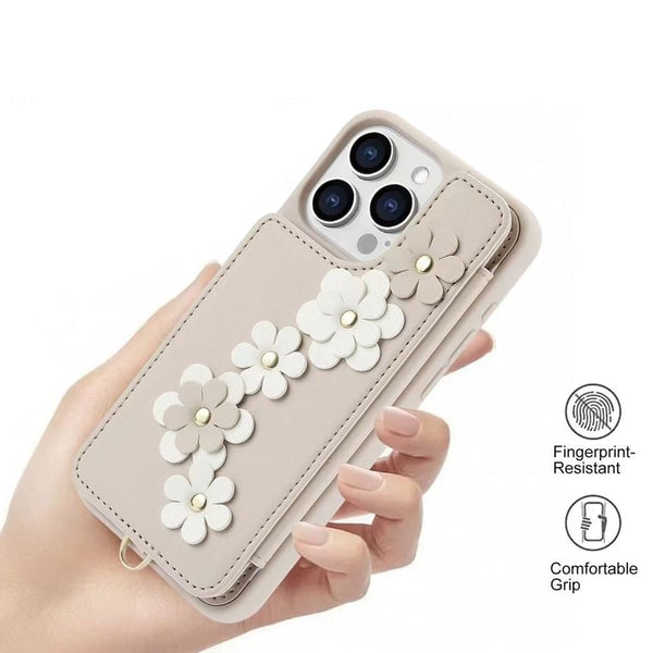 Leather Faux Phone Floral Case FashionChic