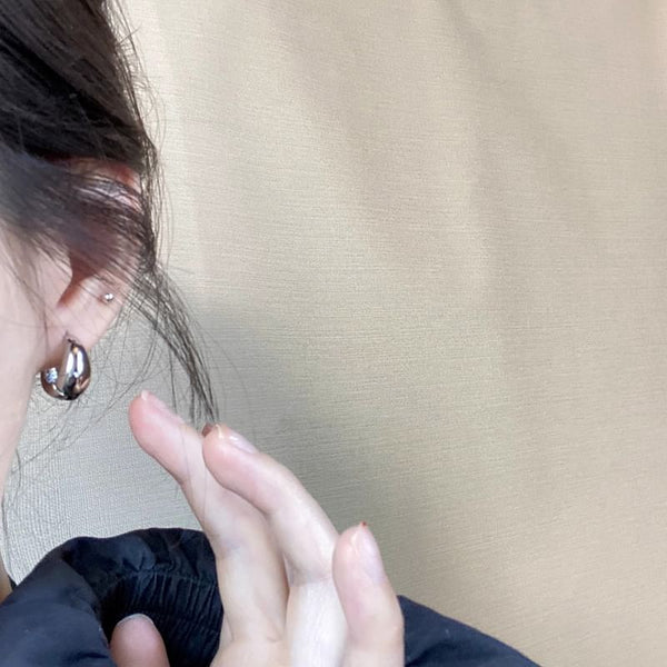 Huggie Earring Metallic FashionChic