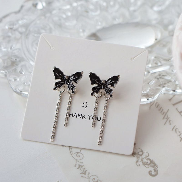 / Drop Clip Earring On Butterfly Enamel FashionChic
