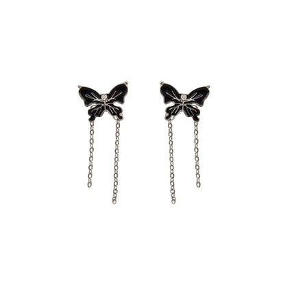 / Drop Clip Earring On Butterfly Enamel FashionChic