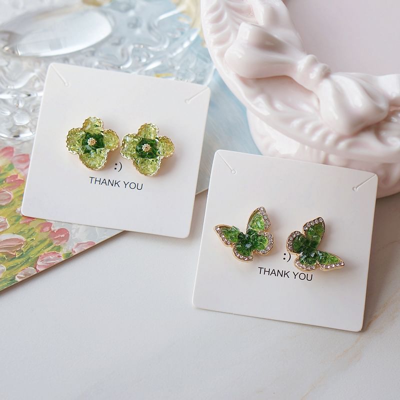 Earring Butterfly Clip / On Flower Stud FashionChic