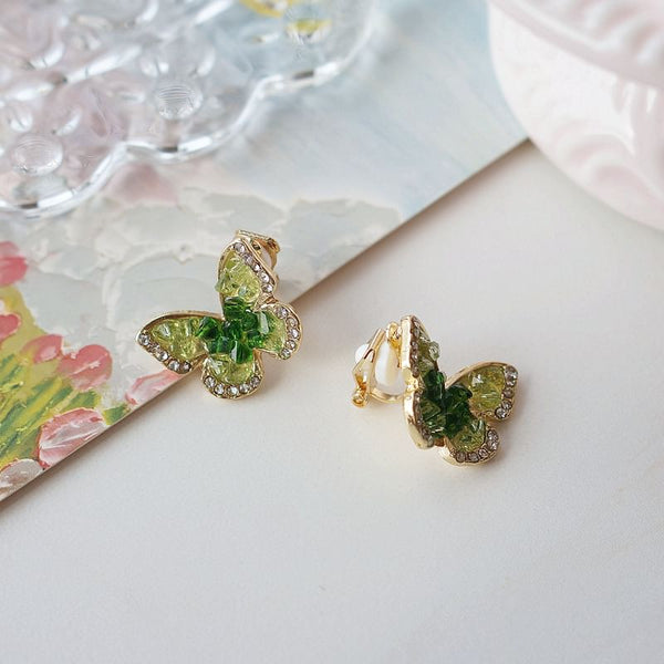 Earring Butterfly Clip / On Flower Stud FashionChic