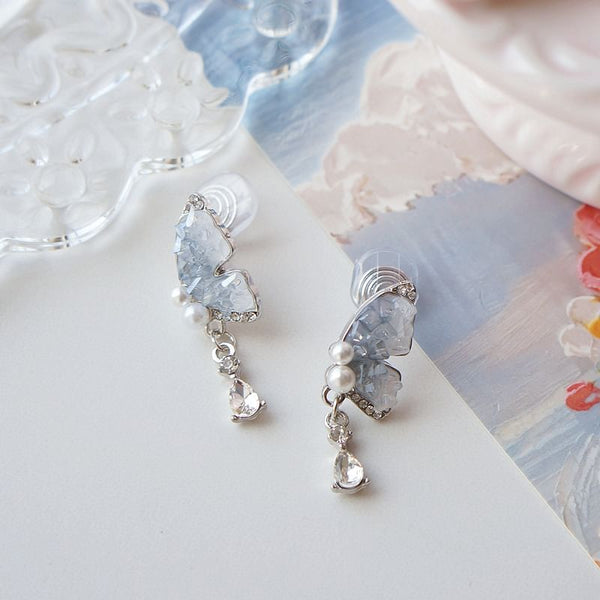 / Drop Earring On Clip Butterfly FashionChic