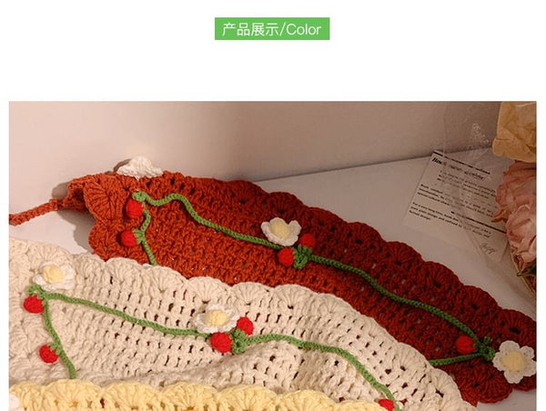Bonnet Hair Hat Floral Tie / Crochet FashionChic