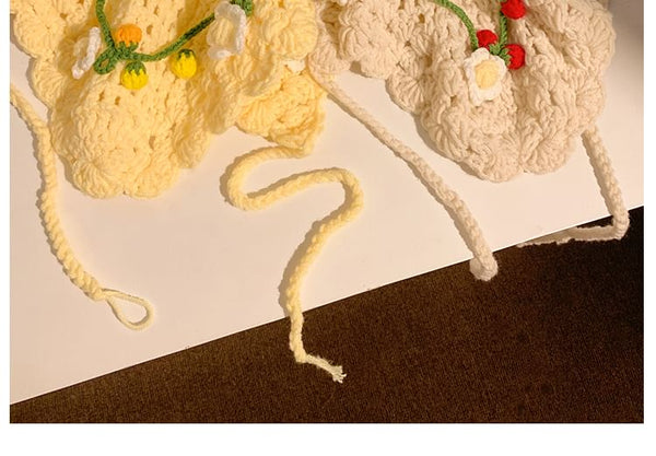 Bonnet Hair Hat Floral Tie / Crochet FashionChic