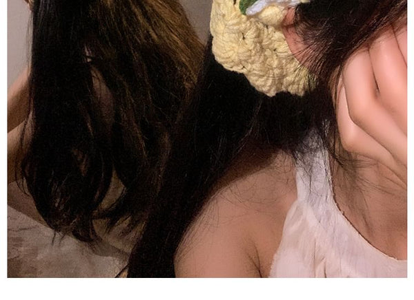 Bonnet Hair Hat Floral Tie / Crochet FashionChic