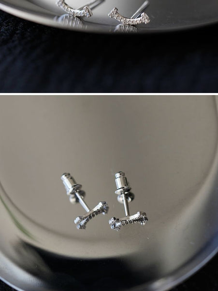 Stud Silver Earring Rhinestone Sterling FashionChic